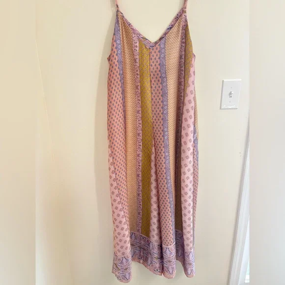 “Presley” Satin Boho Patchwork Wide-Leg Jumpsuit Festival Vacation Resort silky - Picture 5 of 9